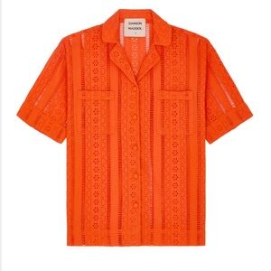 Damson Madder Orange Lace Women Top